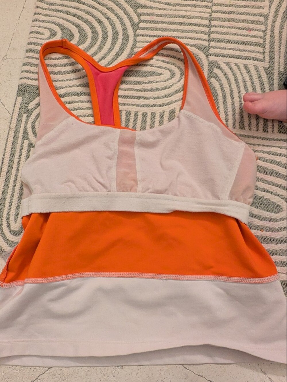 Nike Women's Color Block Racerback Tank With Built In Bra - Picture 7 of 7